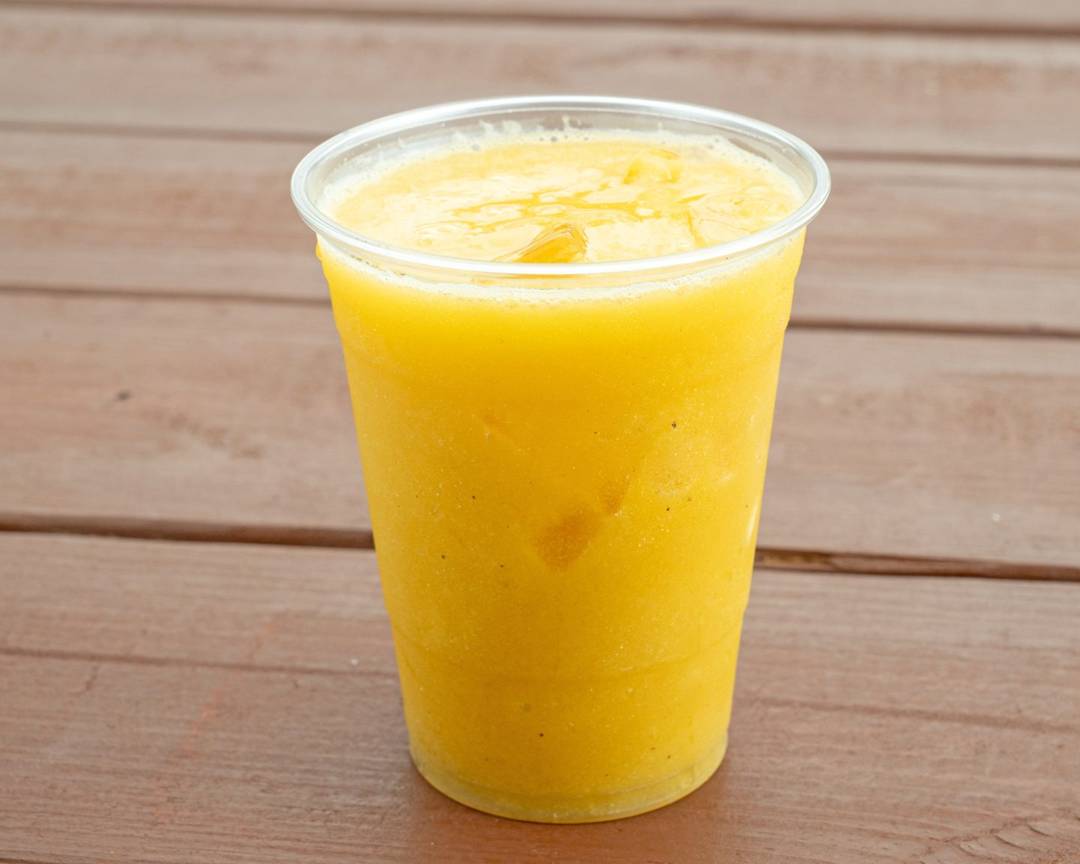 Fresh passion fruit juice in a cup